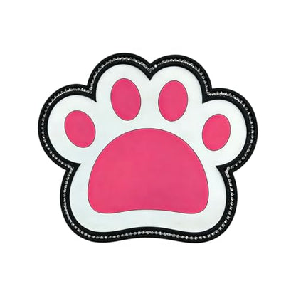Bling Bear Claw Car Dashboard Non Slip Mat, Rhinestone Car Dashboard Grip Pad, Vehicle Strong Sticky Pads for Cell Phone, Sunglass, Key, Glass, Electronic Devices (Red) - color: Red