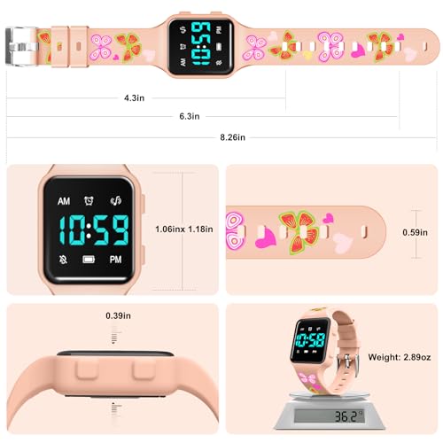 BEN NEVIS Potty Training Watch, Digital Toddler Watch with Countdown/Music/Alarm Clocks/Vibration Reminder and Waterproof, Remind Toddler to Go to The Toilet - color: 26-Apricot-HuDie