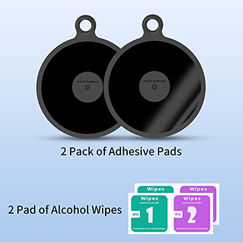 OQTIQ Sticky Adhesive 3M Pad 95mm (3.7") Dashboard Mounting Disk for Suction Cup Phone Mount [2 Pack] for Tom Tom Garmin GPS Suction Mount Replacement Heat Resistant Sticky Pad for Car, Truck, Van