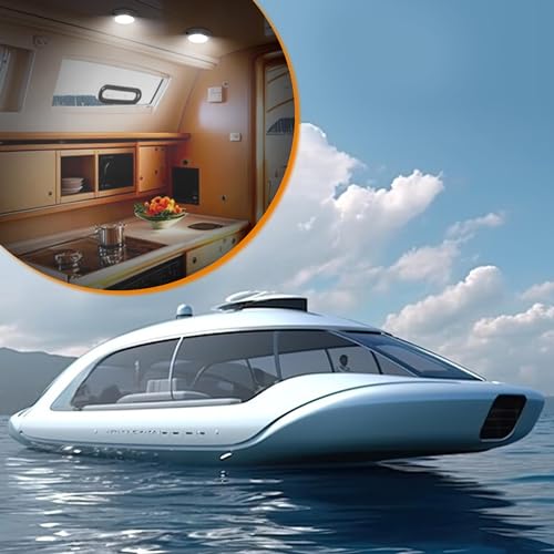 RVZONE 12V Marine Dome Light, 5.5" Stainless Steel LED Boat Cabin Light - size: 5.5 Inch White base/White Light