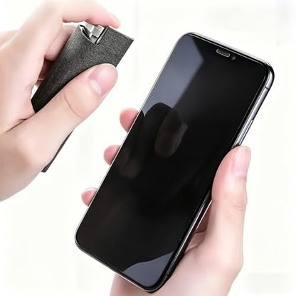 2-in-1 Microfiber Screen-Cleaning Tool with Spray Bottle and Cloth, Portable Dry Cleaner for Phones Tablets TVs Glasses Cars, Purple - color: purple