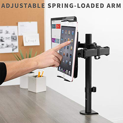 VIVO Universal VESA Mount Adapter for Tablets, 2-in-1 Laptops, & 15.6 inch Portable Monitors, Max VESA 100x100, Adjustable Laptop Holder, Black, MOUNT-UVM02 - size: up to 15.6" monitors + VESA mount