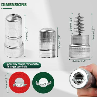 Auto Car Battery Terminal Brush Wash Clean Tools Post Terminal Cleaner Dirt Bottle Head Clip Wire Dirt Corrosion Washers Protector Fiber