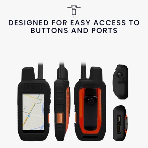 kwmobile Silicone Case for Garmin Alpha 200i / Alpha 300i Case - Protective Cover for GPS Handheld - Anti-Slip Outdoor Sleeve in Black - color: black