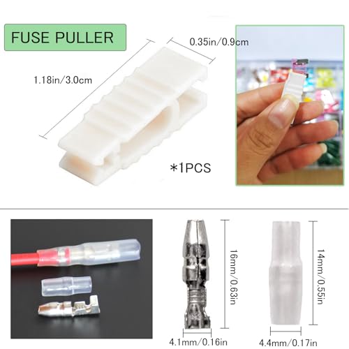 3PCS Low Profile Mini Blade Fuse Tap, Haojiaho 12V-24V-32V Low Profile Mini Blade Fuse Holder with Wire Harness for Cars Trucks Boats, 8 pcs Fuse (3A 5A 7.5A 10A 15A 20A 25A 30A) and Fuse Puller