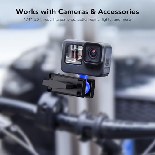 20mm Ball Mount to 1/4"-20 Thread Adapter – TPU Anti-Slip Base for Firm and Stable Installation on Camera Rigs, Tripods, and Brackets - size: 20mm ball to 1/4" Screw