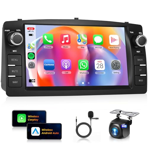 Car Stereo for Toyota Corolla E120 E130 2000-2008, 4G+64G Wireless Carplay - style: 4+64G