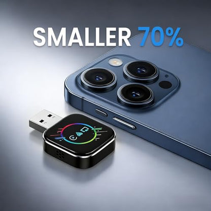 ELECROW 4 in 1 Wireless CarPlay Adapter for iPhone＆Android