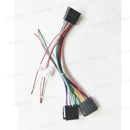 for Aftermarket Android Radio Stereo ISO Standard to 16Pin Power Harness Cable Adapter Converter Connector Wire Female ISO to Male 16pin Full Pins - style: ISO to 16Pin