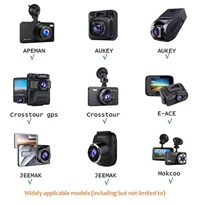 Dash Cam Mirror Mount , with 16 Different Joints, Compatible with APEMAN, UGSHDI, Old Shark, Vantrue, Rexing V1P, YI 2.7", Z-Edge, Peztio, Falcon F170, Roav, KDLINKS X1, Crosstour and 99% Dash Cam