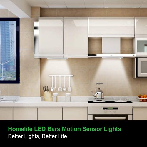 goodland 160 LED Closet Lights Motion Sensor Under Cabinet Lights Indoor Lighting 3000mAh Battery Powered Light Bar Dimmable Rechargeable Closet Light for Kitchen, Wardrobe, Stairs(1 Pack) - size: 15.35 inch 1 Pack 160 LED