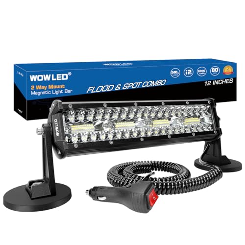Magnetic LED Light Bar, Super Bright 12 Inch Combo Cigarette Lighter Light - size: 12inch Combo Magnetic Lights