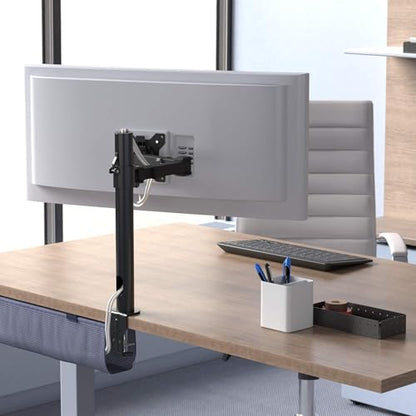 Amazon Basics Single Computer Monitor Stand with Tilt and Rotation,Height Adjustable VESA Desk Arm Mount,Steel,30 inches,Black,(Pack of 6) - size: 30 inches (Pack of 6)