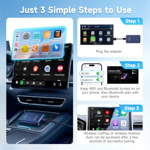 Carlinkit 4.0 Wireless CarPlay & Android Auto Adapter for OEM Wired CarPlay