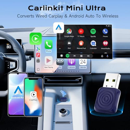 Carlinkit Mini Ultra Wireless CarPlay Adapter Wireless Android Auto Adapter