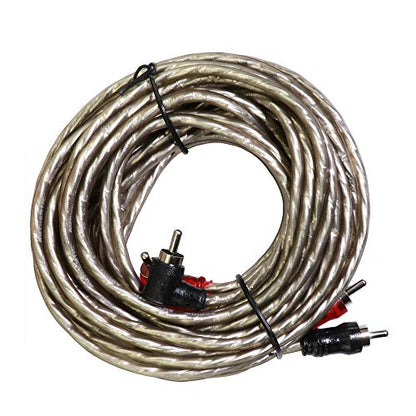 4 Gauge 1000W CCA Complete Amplifier Wiring Kit - with Power/Ground Wire, RCA Cables, Speaker Wire, Capacitor & Distro Block | for High-Power Subwoofer and Multi-Channel Stereo System Install - size: 4 Gauge