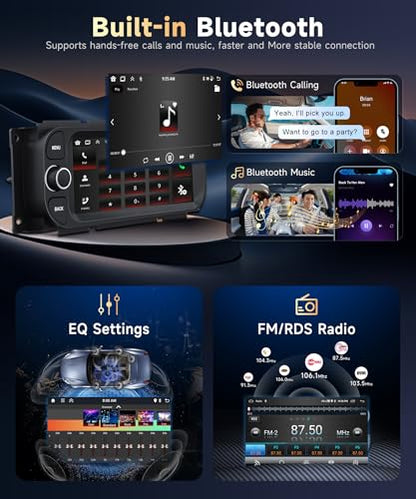 5Ghz WiFi Car Radio for Dodge RAM 2002-2006, for Jeep Wrangler 2003-2006,Jeep Grand Cherokee 1999-2004,Android 15 Car Stereo,6.86nch IPS Touchscreen,Carplay/Android Auto,Bluetooth GPS Camera - style: 2G+64G