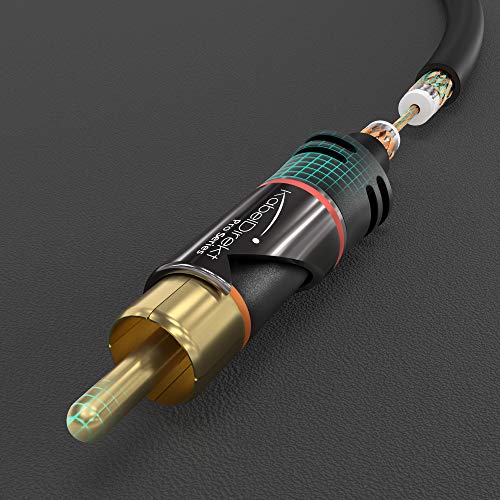 KabelDirekt – RCA to Jack 3.5mm Adapter Cable – 3ft - size: 3 feet