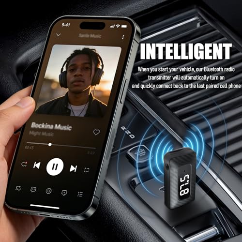 USB Bluetooth Adapter for Car Stereo,Wireless 5.3 Bluetooth FM Transmitter Receiver for FM+AUX,Universal USB to Bluetooths Adapter for Car Stereo,Home Stereoes,Computer