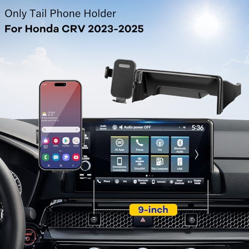 Car Phone Holder Compatible with Honda CRV 2023-2025 9 inch Screen Cell Phone Mount with Dash Organizer Dash Storage Box 360° Rotation - size: 2023-2025 Honda-CRV 9-inch