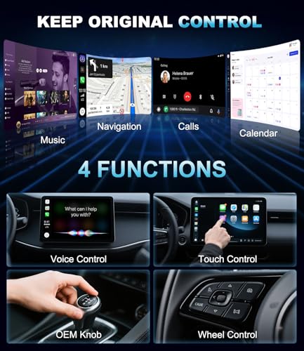 Wireless CarPlay Adapter for Apple iPhone, Converts Factory Wired CarPlay to Wireless, USB-C CarPlay Dongle with Plug & Play Auto-Reconnect, for Cars with Wired CarPlay, iOS 10+