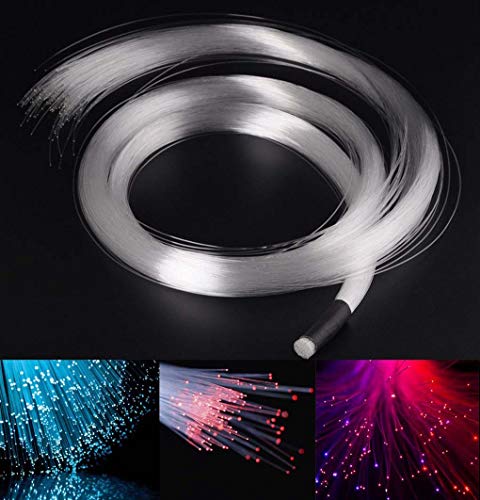 End Glow Fiber Optic Light Cable, AZIMOM PMMA 150pcs 0.03in 6.5ft Fiber Starlight Strands Lights Roll 0.75mm 2Meter Starlight Headliner Twinkle Star Roof Ceiling Decor - size: 150pcs*0.03in*6.5ft
