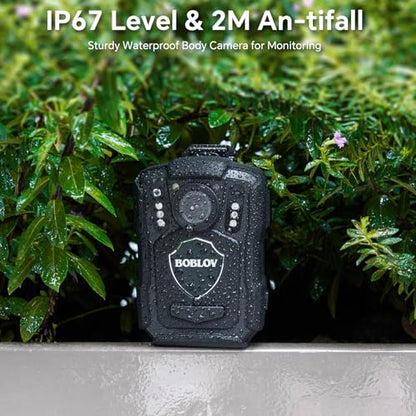 BOBLOV M5 2K GPS Body Camera, 4200mAh for 12 Hours, IP67 Waterproof, 64GB - color: Light Black