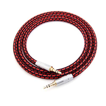 3.5mm Aux Cord 9.8ft/3m,Audiophile Stereo Audio Cable Braided Gold-Plated Unbreakable for Laptop Tablets,Headphones, Smartphones,Cars,MP3 Players - size: 9.8 ft, style: 3.5mm Straight to Straight