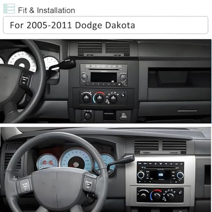 PHEZEN 7 inch Touchscreen Car Stereo for Dodge Dakota 2005-2011, Android 13 Double Din Car Radio with Carplay & Android Auto in-Dash Navigation BT Mirror Link WiFi Backup Camera 2+32G - style: 2+32GB