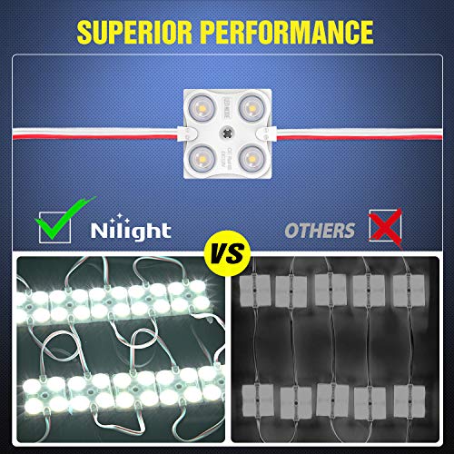 Nilight 40Leds Van Interior Light Kits White Led Ceiling Lighting Kit - size: 40Leds 10 Modules