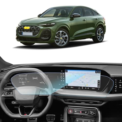 SKTU for 2025 2026 2027 Audi Q5 Screen Protector for 2025+ Audi Q5/Audi SQ5/Audi Q6/Audi SQ6 11.9-Inch & 14.5-Inch Integrated Screen [9H Hardness, Ultra Clear, Anti-Glare&Scratch] Audi Q5 2025 2026 2027 Accessories Screen Protective Film Tempered Glass -
