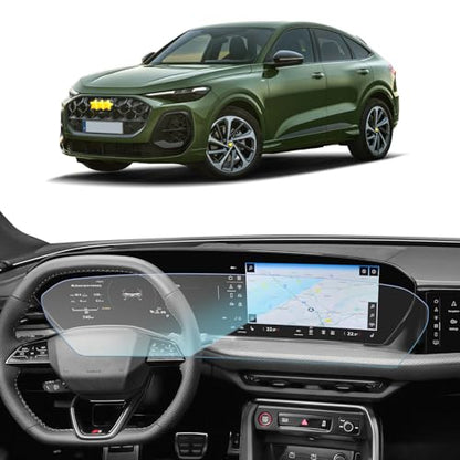 SKTU for 2025 2026 2027 Audi Q5 Screen Protector for 2025+ Audi Q5/Audi SQ5/Audi Q6/Audi SQ6 11.9-Inch & 14.5-Inch Integrated Screen [9H Hardness, Ultra Clear, Anti-Glare&Scratch] Audi Q5 2025 2026 2027 Accessories Screen Protective Film Tempered Glass -