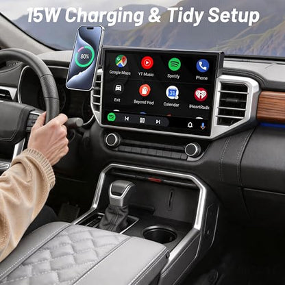 Phone Holder for for Toyota Tundra (2022-2025 2026, 14 Inch) / Toyota Sequoia (2023-26), MagSafe Car Mount Charger,Magnetic Holder,15W Wireless Charging,360° & Hands Free,3rd Gen Tundra Car Gadgets - size: Toyota Tundra | 2022-2026