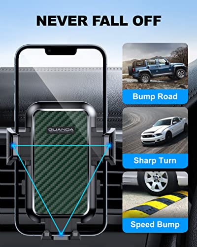 Air Vent Car Phone Holder, Stable Metal Hook, Wide Clamp, Anti-Vibration - color: AC-Cyan