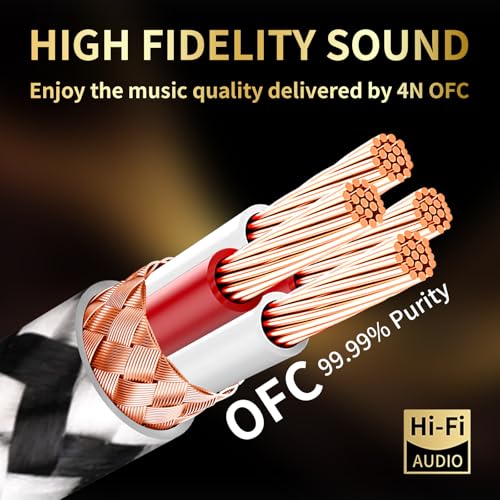HiFi Aux to USB C, Type C to 3.5mm Audio Adapter Male Cable 5.9ft