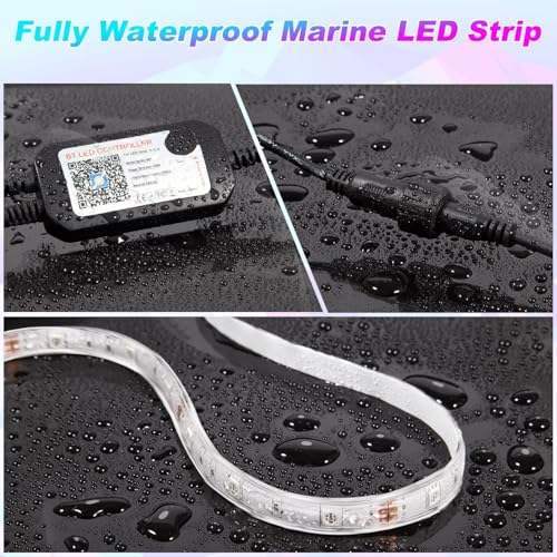보트 LED 조명 10m(33피트), 12V RGB 방수 폰툰 보트 조명 외부 - size: 33FT