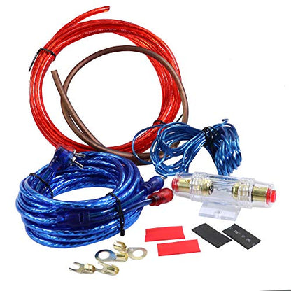 10 Gauge Car Amp Wiring Kit –Welugnal A Car Amplifier Install subwoofer Wire Wiring Kits Helps You Make Connections and Brings Power to Your Radio, Subwoofers and Speakers Amp Power Wire - size: 10 Gauge