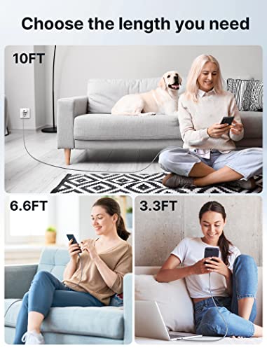 JSAUX 100W USB C to USB C Cable [2-Pack 6.6FT], PD Fast Charging, Blue - color: Blue, size: 6.6ft+6.6ft