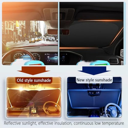 Car Windshield Sun Shade Foldable,2026 Upgraded Car Shade Front Windshield Compatible with Toyota 2016-2026 Tacoma,Sunshade for Cars Windshields with Storage Bag - color: for Toyota Tacoma 2016-2026