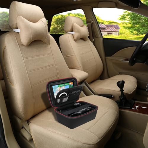 BOVKE GPS Case for 5-5.5" inch Garmin GPS Navigator and Accessories, Black - color: Black+Black