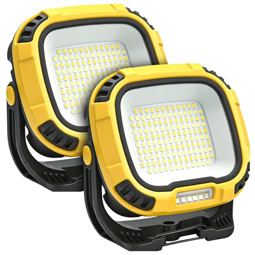 2Pack 6000mAh Rechargeable Work Light, 4000LM Magnetic Light - size: 2 Pack