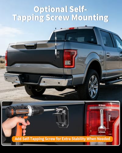 No Drill Antenna Mount Bracket,Black - size: B-Adhesive