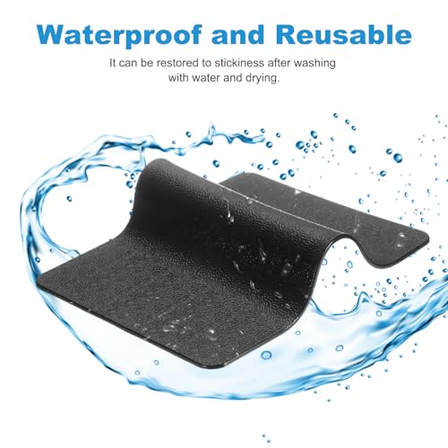 HARFINGTON Car Dashboard Anti-Slip Mat 10.6" x 6" Universal Sticky Dash Pad Washable Reusable Car Non-Slip Mats for Phone Keys Sunglasses Electronic Devices, Black - size: 10.6" x 6"