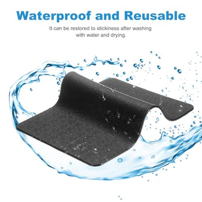 HARFINGTON Car Dashboard Anti-Slip Mat 10.6" x 6" Universal Sticky Dash Pad Washable Reusable Car Non-Slip Mats for Phone Keys Sunglasses Electronic Devices, Black - size: 10.6" x 6"