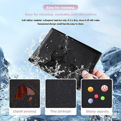 2022-2026 GR86 ZN8 Center Console Liners Mats Cup Holder Inserts Mats Non-Slip Center 2025 2026 GR86 Console Liner Trim Mats Anti-dust Door Pocket Liners Accessories 6 PCS (Black) - color: Black