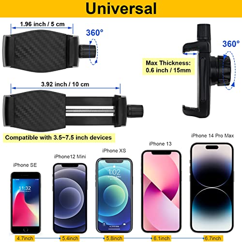 Mippko Wall Mount Phone Holder for Truck/Car/Boat/Wall/Desk,Compatible with 3.5~7.5 inch iPhone/Nexus/HTC/LG/Huawei/Smart Phones,360°Adjustment Aluminium Alloy Arm Drilling Base Mount