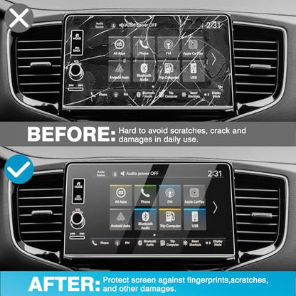Karltys [Upgrade 2 Pack Screen Protector for Honda Ridgeline 2024 2025 2026 9-Inch [No Glare & Fingerprint] Tempered Glass Honda Ridgeline Accessories - size: 9-Inch 2024 2025 Honda Ridgeline