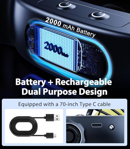 Long Arm Dual Head Car Cooling Fans for Back Seat for Kids, Battery Powered Rechargeable 5V/12V/24V Car Backseat Headrest Fan for Baby Rear Facing Car Seat Cooler That Blow Cold Air for Vehicle - style: Battery Powered-Long Arm