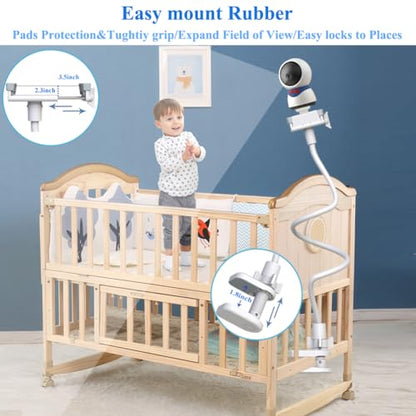 Baby Camera Mount Stand Compatible with BOIFUN/Momcozy/ieGeek/Comfyer-BM01/TECGUUD a Part Baby Monitor Flexible Baby Monitor Holder Shelf Baby Camera Stand More Safety(33.75 inch/Cameras Not Included) - size: 33.27" for ieGeek/BOIFUN/TECGUUD