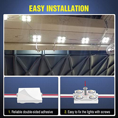 Nilight 40Leds Van Interior Light Kits White Led Ceiling Lighting Kit - size: 40Leds 10 Modules